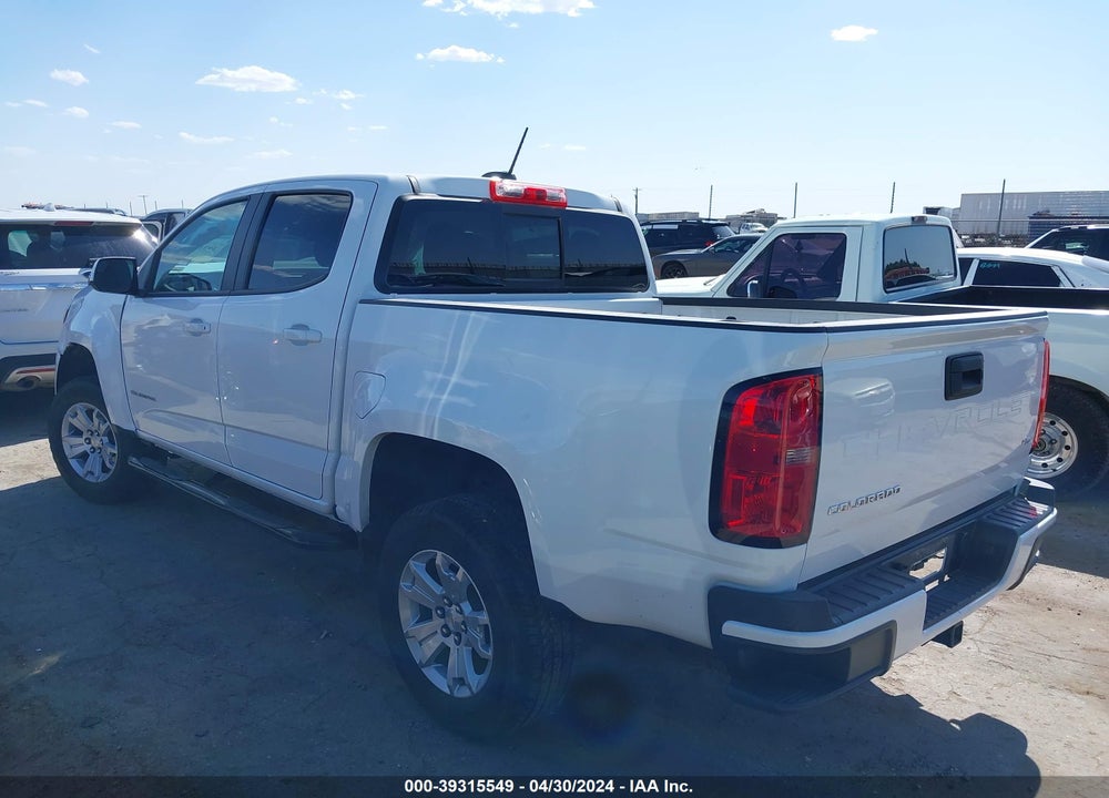 2022 CHEVROLET COLORADO 2WD SHORT BOX LT VIN: 1GCGSCEN4N1136924