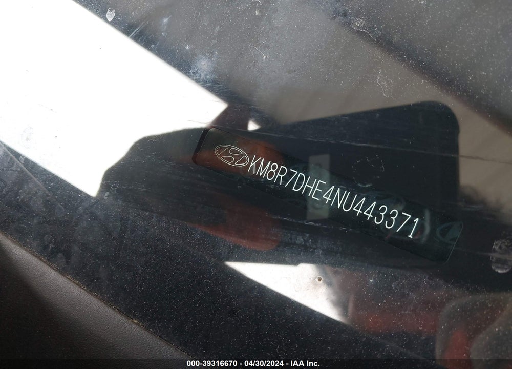 2022 HYUNDAI PALISADE CALLIGRAPHY VIN: KM8R7DHE4NU443371