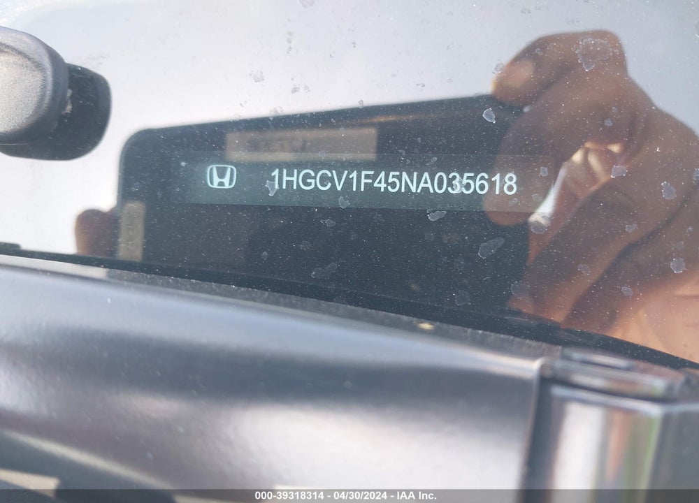 2022 HONDA ACCORD SPORT SPECIAL EDITION VIN: 1HGCV1F45NA035618