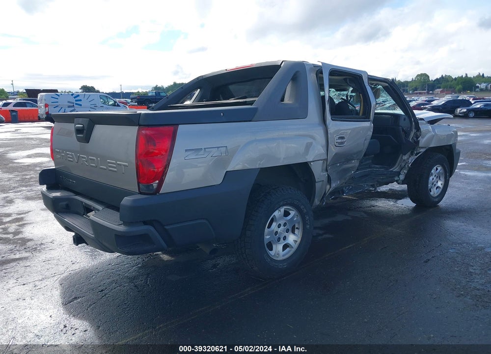 2004 CHEVROLET AVALANCHE 1500 VIN: 3GNEK12T14G110786