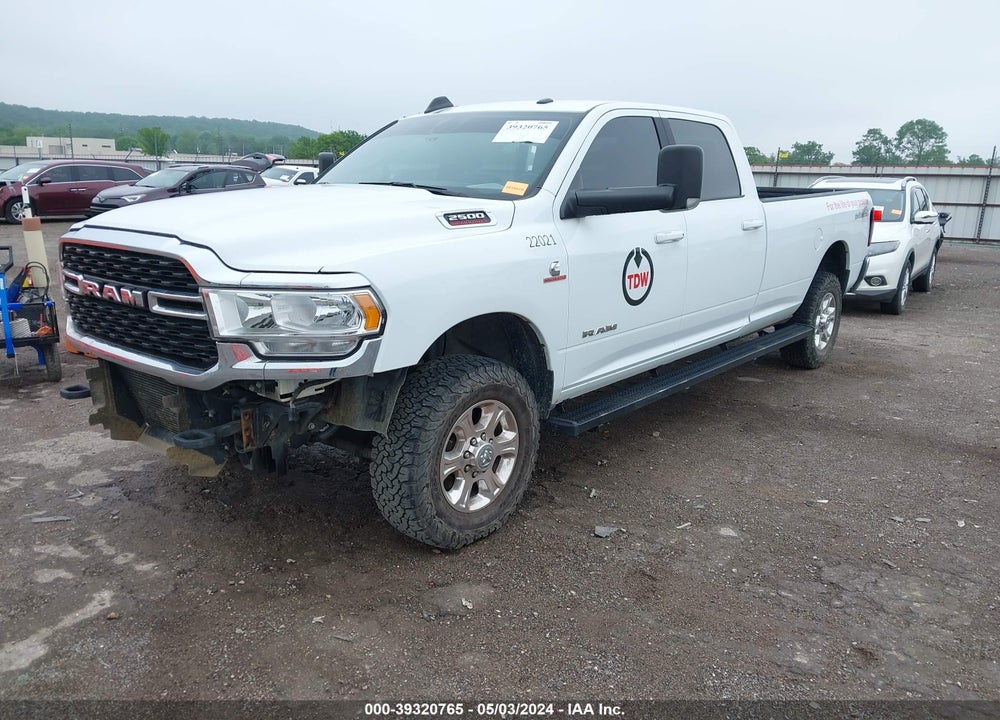 2022 RAM 2500 BIG HORN 4X4 8' BOX VIN: 3C6UR5JL1NG320788