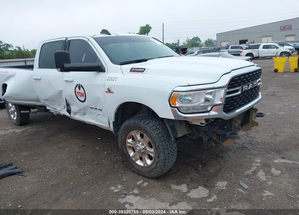 2022 RAM 2500 BIG HORN 4X4 8' BOX VIN: 3C6UR5JL1NG320788