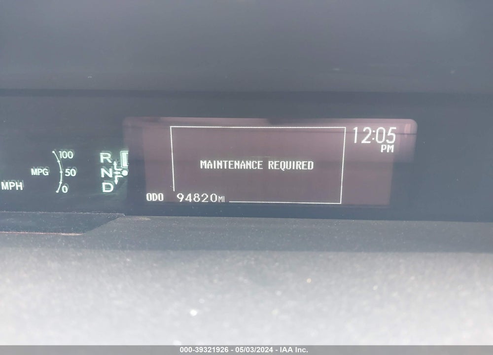 2012 TOYOTA PRIUS TWO VIN: JTDKN3DU6C0336460