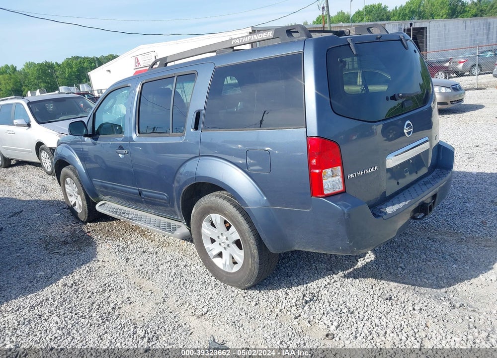 2007 NISSAN PATHFINDER LE VIN: 5N1AR18U17C634459
