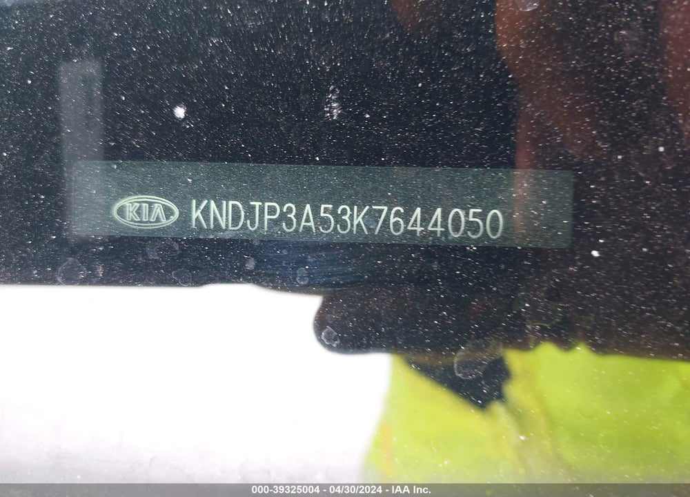 2019 KIA SOUL VIN: KNDJP3A53K7644050