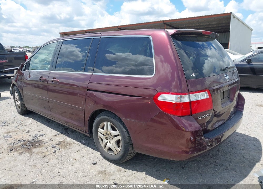 2007 HONDA ODYSSEY EX-L VIN: 5FNRL38777B458275