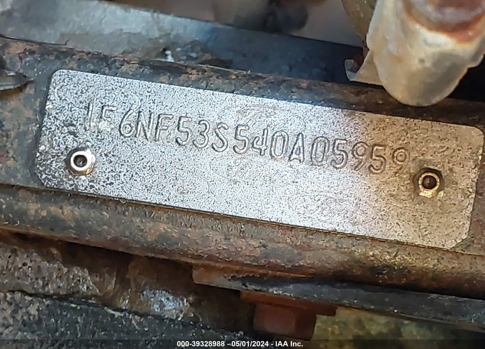2004 FORD F550 SUPER DUTY STRIPPED CHASS VIN: 1F6NF53S540A05959