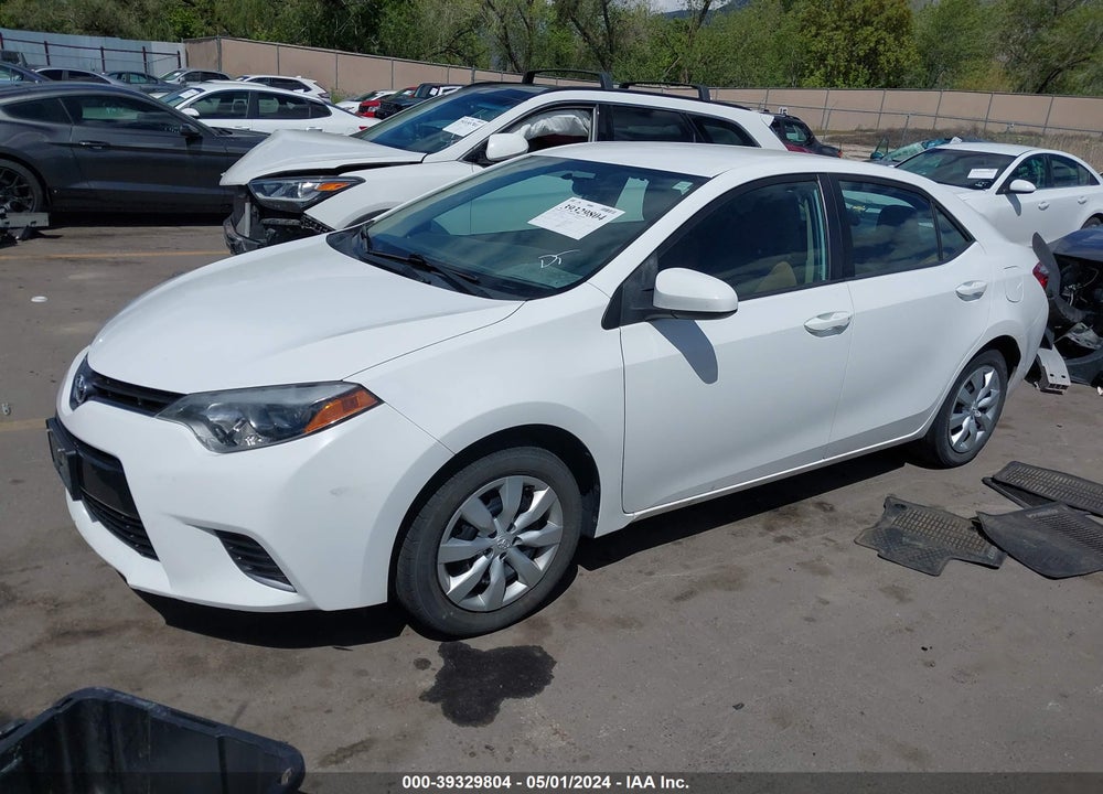 2016 TOYOTA COROLLA LE VIN: 2T1BURHE5GC725286