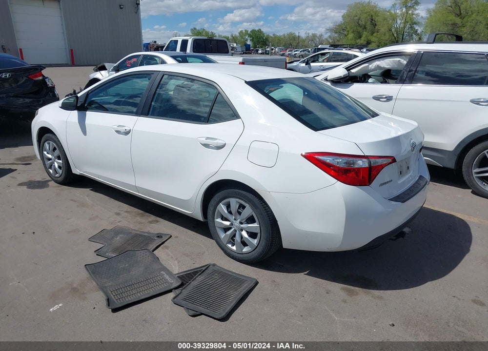 2016 TOYOTA COROLLA LE VIN: 2T1BURHE5GC725286