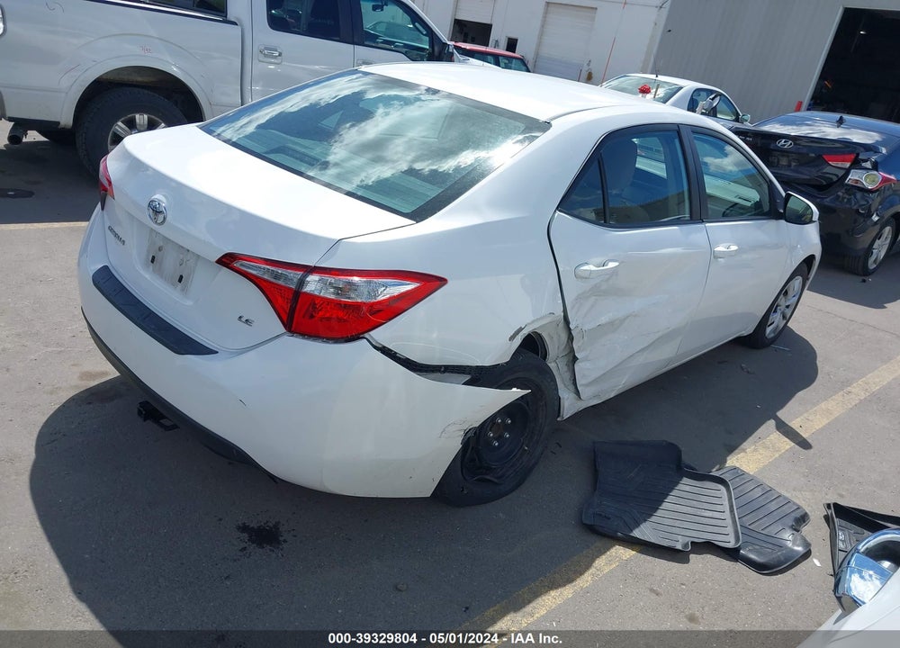2016 TOYOTA COROLLA LE VIN: 2T1BURHE5GC725286