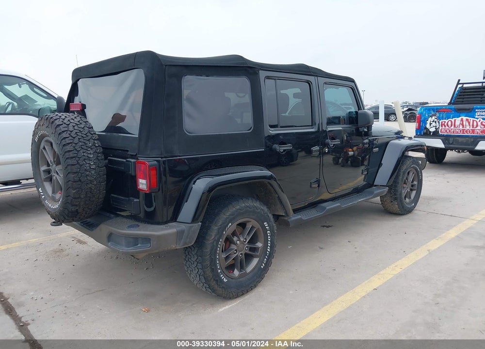 2016 JEEP WRANGLER UNLIMITED 75TH ANNIVERSARY VIN: 1C4BJWEG5GL222041