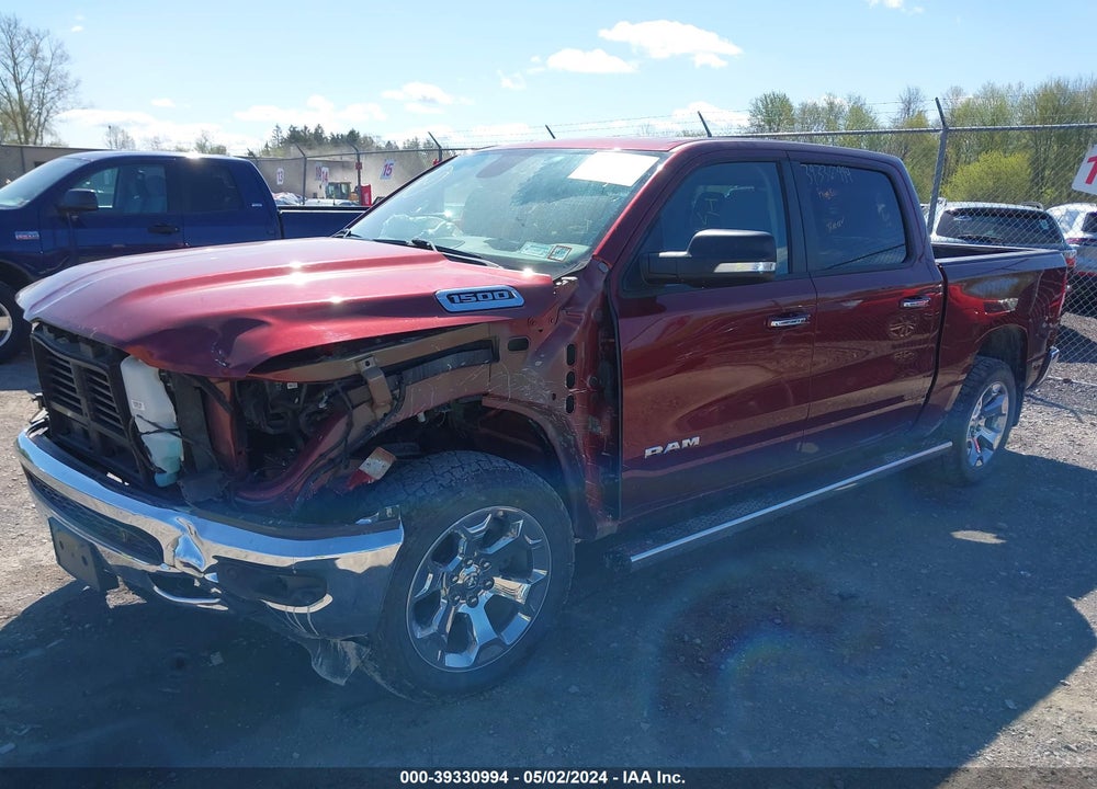 2019 RAM 1500 BIG HORN/LONE STAR 4X4 5'7 BOX VIN: 1C6RRFFG3KN756455