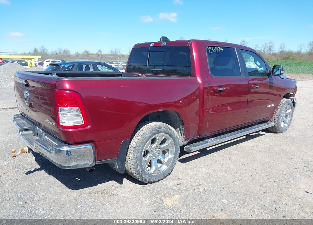 2019 RAM 1500 BIG HORN/LONE STAR 4X4 5'7 BOX VIN: 1C6RRFFG3KN756455