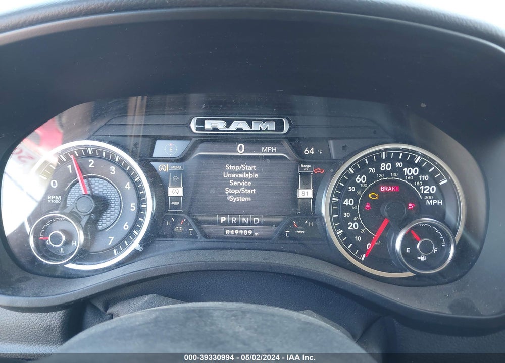 2019 RAM 1500 BIG HORN/LONE STAR 4X4 5'7 BOX VIN: 1C6RRFFG3KN756455