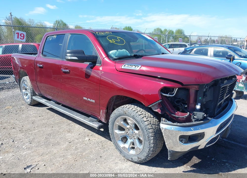 2019 RAM 1500 BIG HORN/LONE STAR 4X4 5'7 BOX VIN: 1C6RRFFG3KN756455