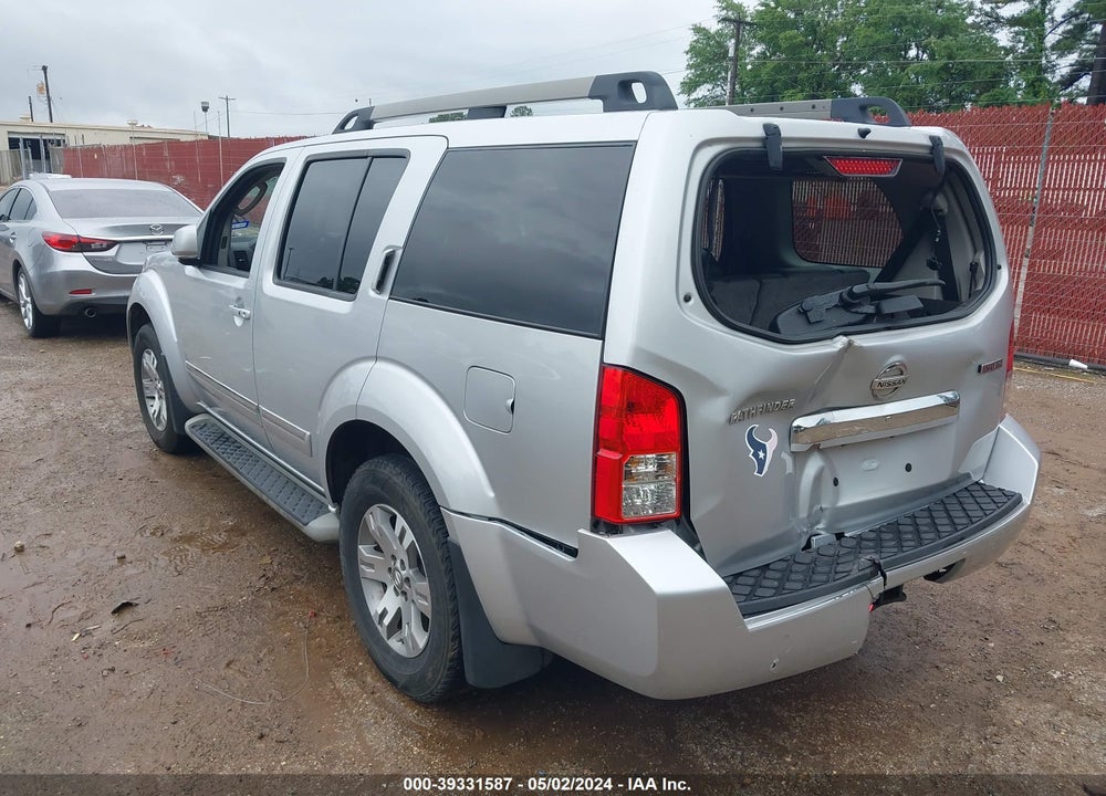 2012 NISSAN PATHFINDER SILVER VIN: 5N1AR1NN0CC609107