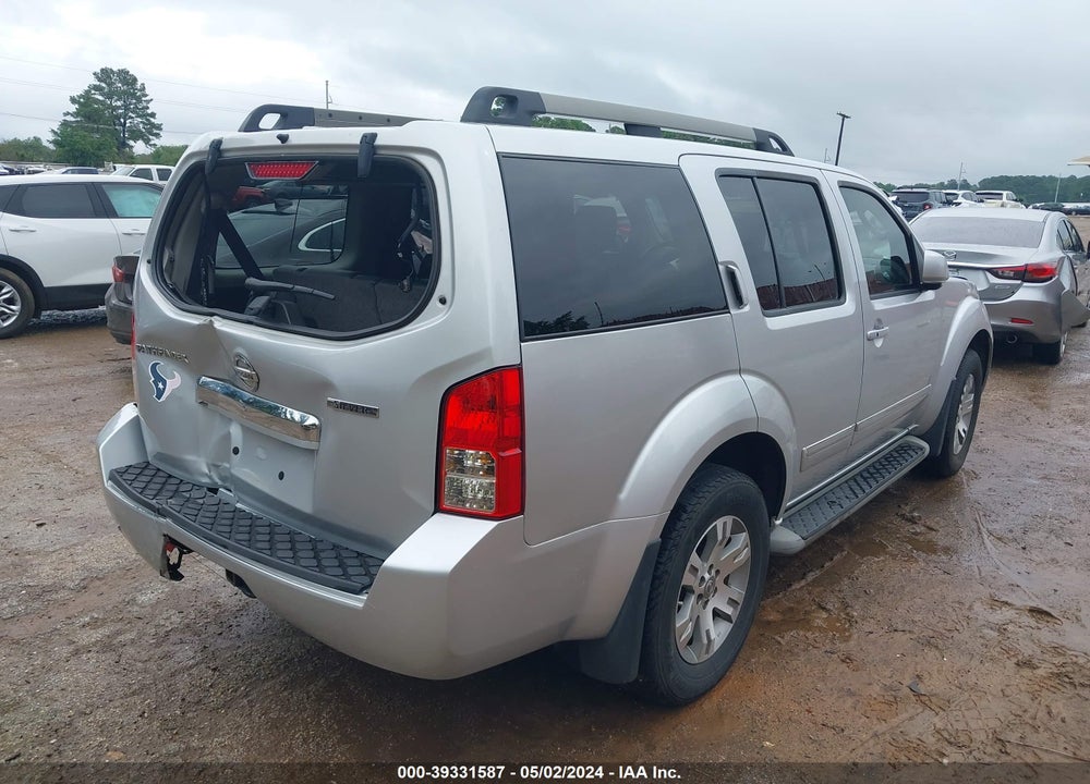 2012 NISSAN PATHFINDER SILVER VIN: 5N1AR1NN0CC609107