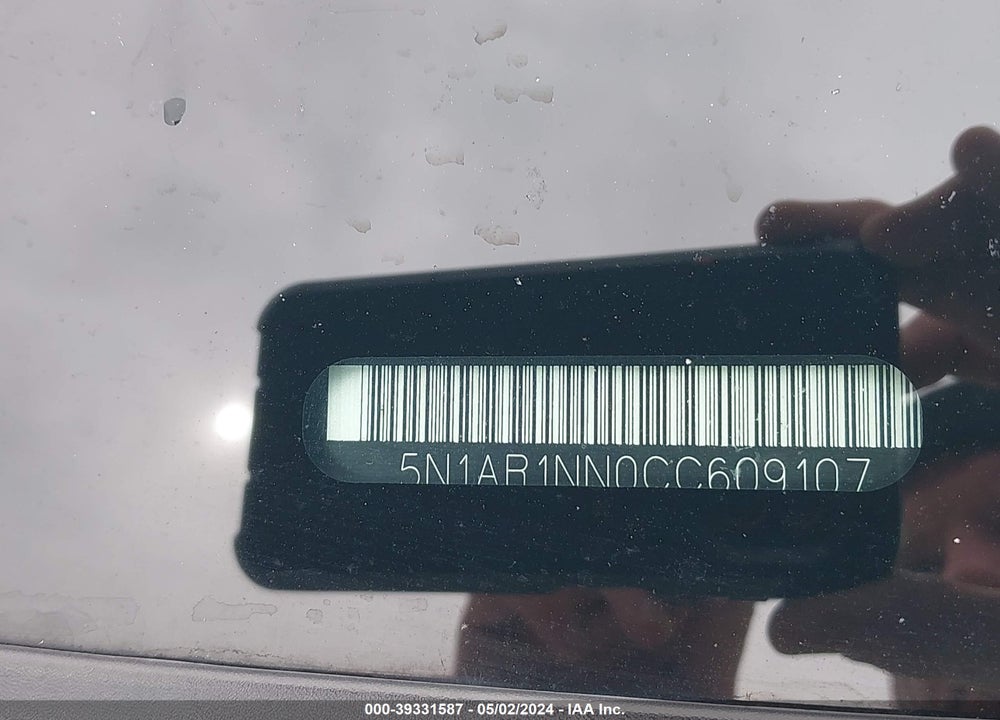 2012 NISSAN PATHFINDER SILVER VIN: 5N1AR1NN0CC609107