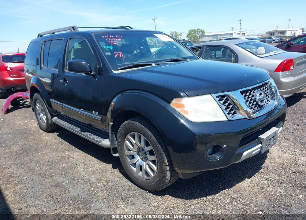 2008 NISSAN PATHFINDER LE V8 VIN: 5N1BR18A88C601504