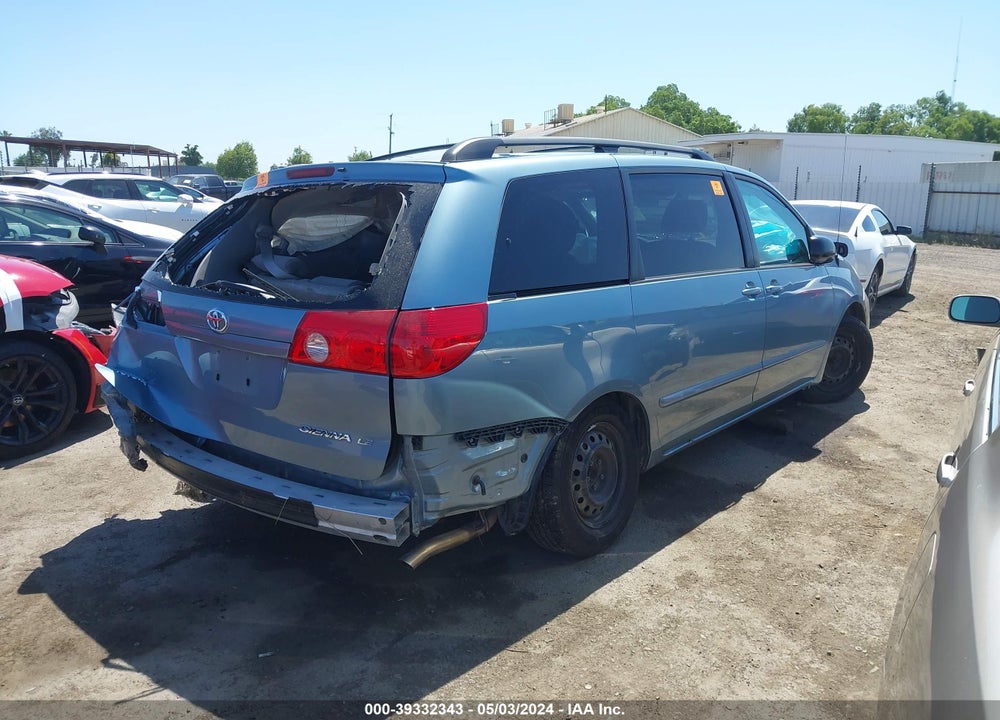 2008 TOYOTA SIENNA LE VIN: 5TDZK23C68S204443