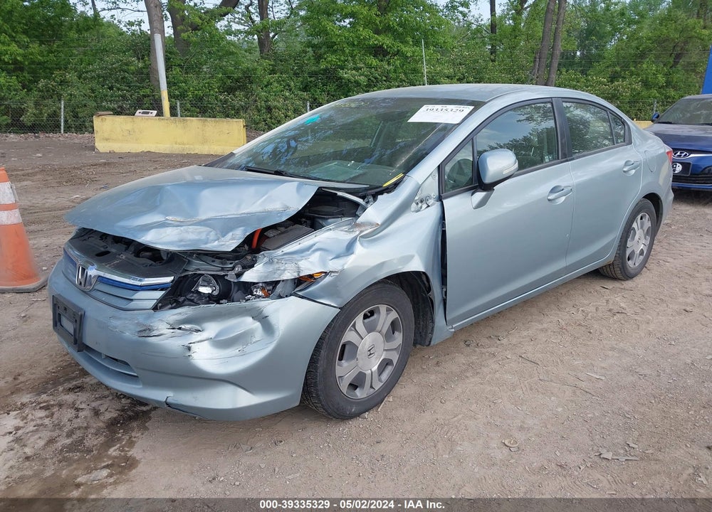 2012 HONDA CIVIC HYBRID VIN: JHMFB4F32CS001302