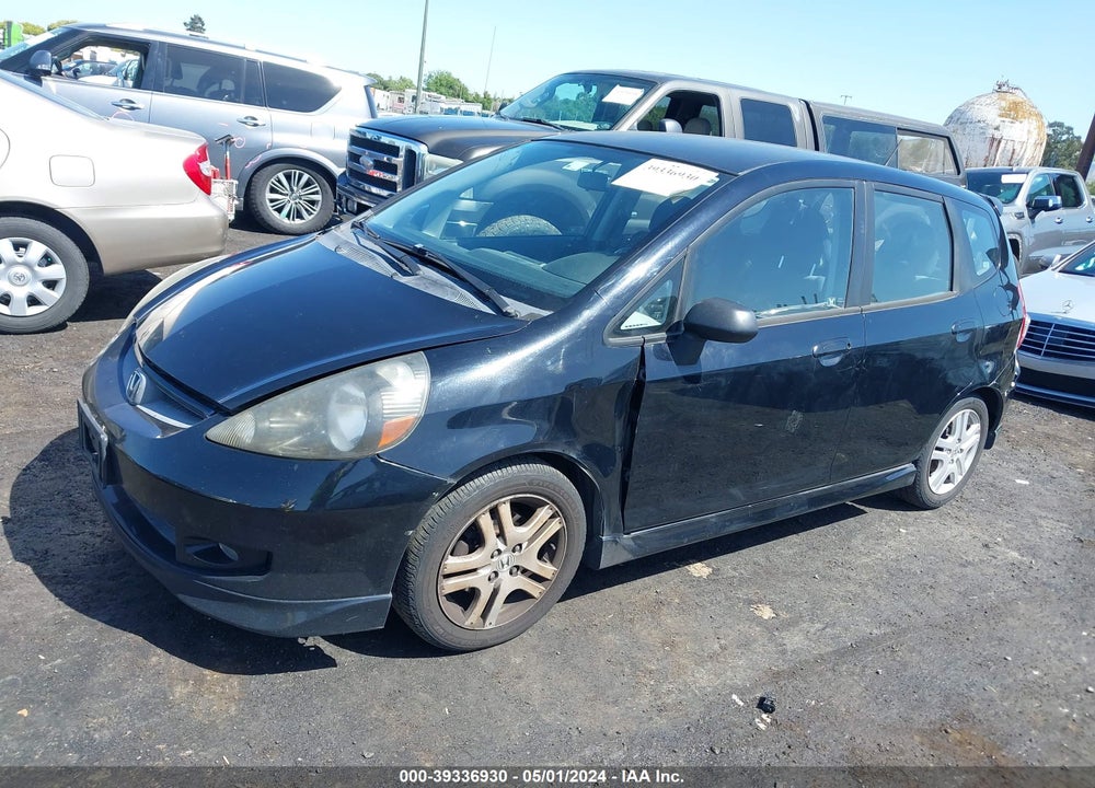 2007 HONDA FIT SPORT VIN: JHMGD376X7S054496