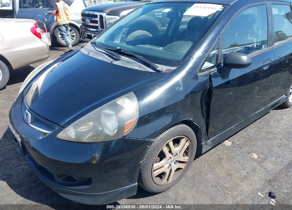 2007 HONDA FIT SPORT VIN: JHMGD376X7S054496
