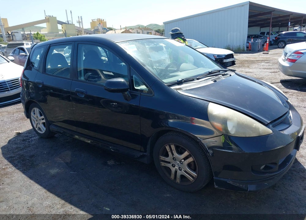 2007 HONDA FIT SPORT VIN: JHMGD376X7S054496