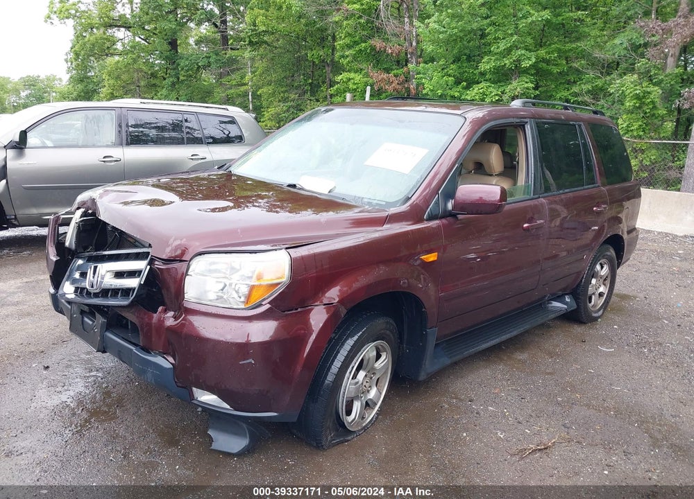 2008 HONDA PILOT EX-L VIN: 5FNYF18558B016019