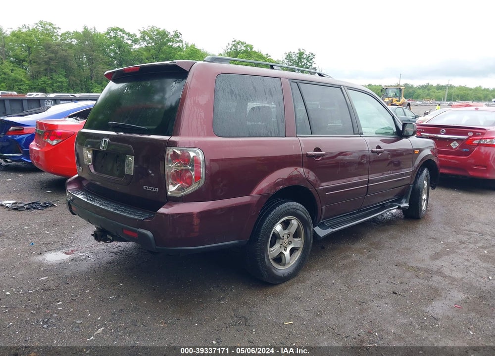 2008 HONDA PILOT EX-L VIN: 5FNYF18558B016019