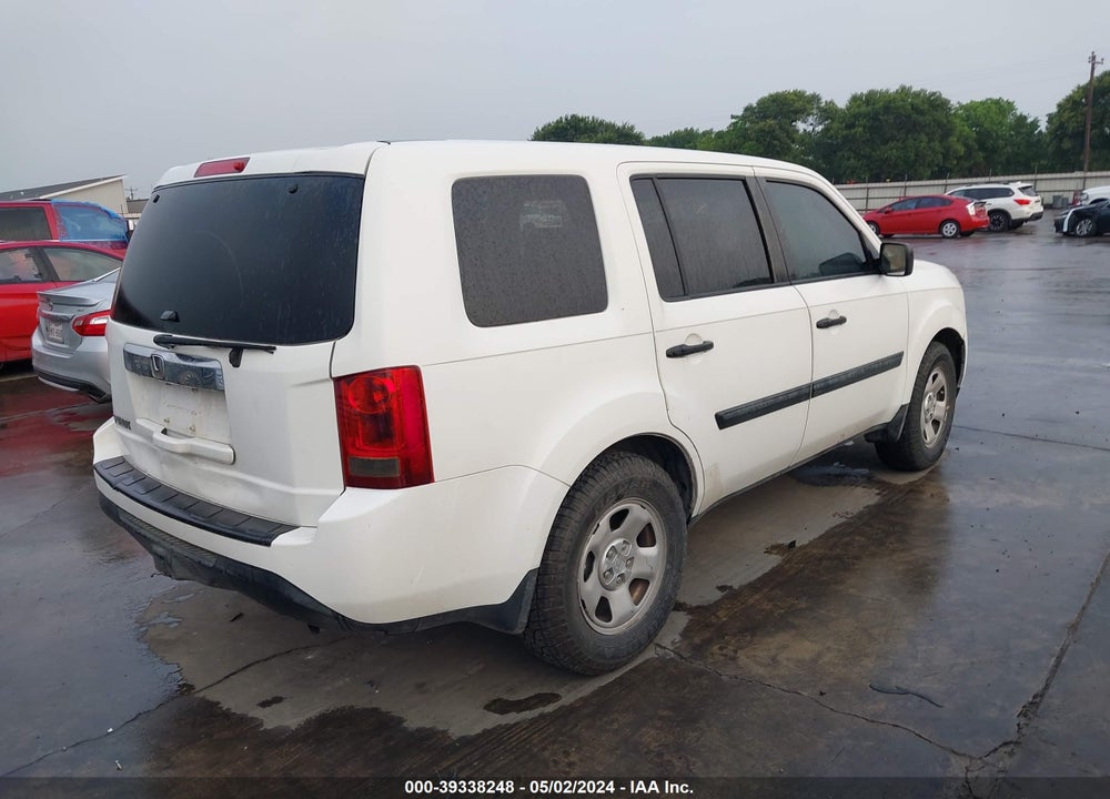 2012 HONDA PILOT LX VIN: 5FNYF3H21CB005268