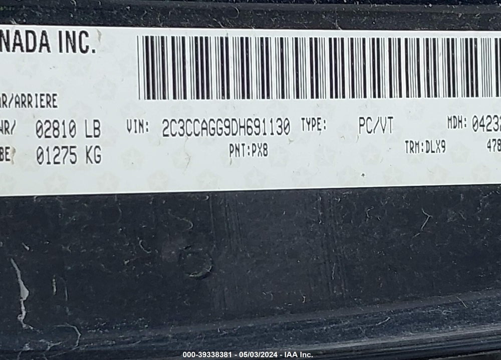 2013 CHRYSLER 300 S VIN: 2C3CCAGG9DH691130