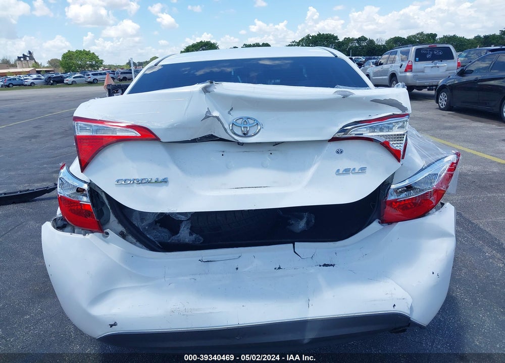 2016 TOYOTA COROLLA LE VIN: 5YFBURHE9GP525074