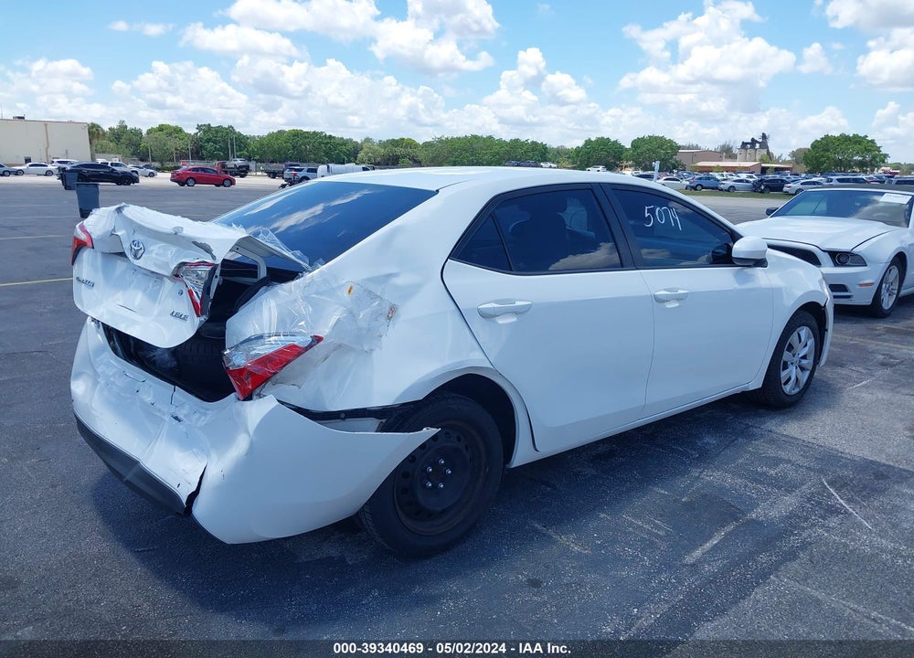 2016 TOYOTA COROLLA LE VIN: 5YFBURHE9GP525074