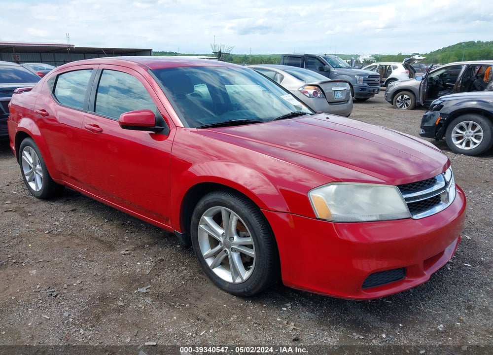 2012 AVENGER DODGE  SXT VIN: 1C3CDZCB8CN198650