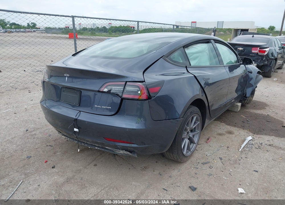 2022 TESLA MODEL 3 LONG RANGE DUAL MOTOR ALL-WHEEL DRIVE VIN: 5YJ3E1EB2NF341892