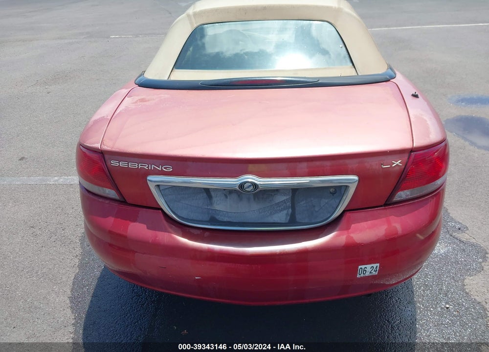 2002 CHRYSLER SEBRING LX VIN: 1C3EL45X32N237795