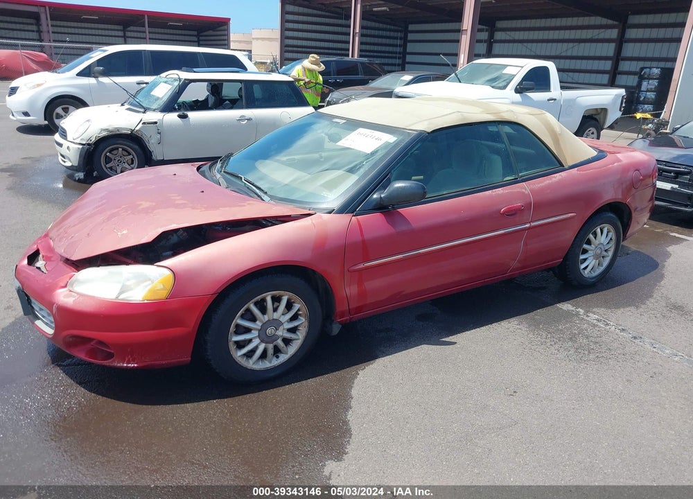 2002 CHRYSLER SEBRING LX VIN: 1C3EL45X32N237795