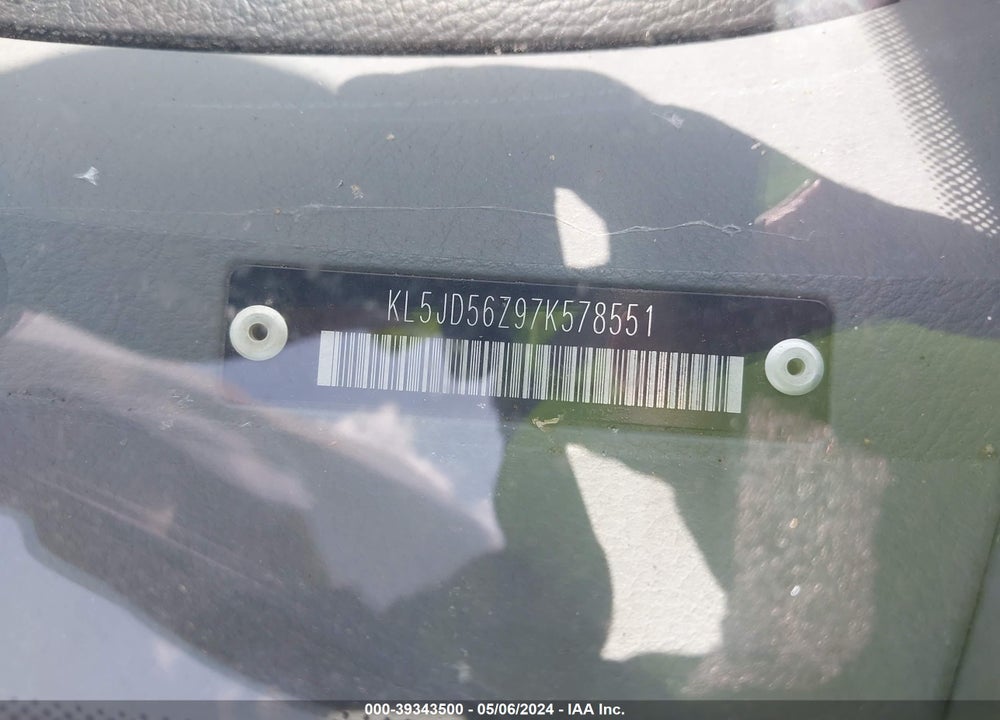2007 SUZUKI FORENZA CONVENIENCE VIN: KL5JD56Z97K578551