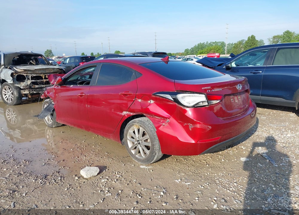 2016 HYUNDAI ELANTRA SE VIN: 5NPDH4AE5GH658261