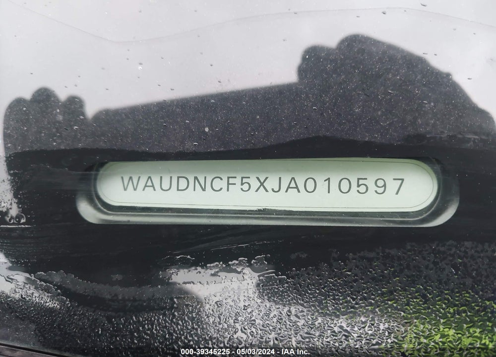 2018 AUDI A5 2.0T PREMIUM VIN: WAUDNCF5XJA010597