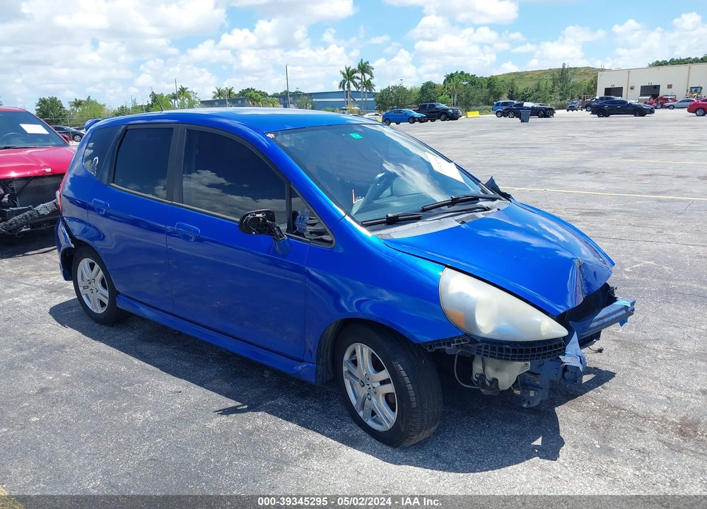 2007 HONDA FIT SPORT VIN: JHMGD38667S040383
