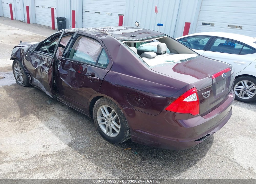 2012 FORD FUSION S VIN: 3FAHP0GA1CR356027