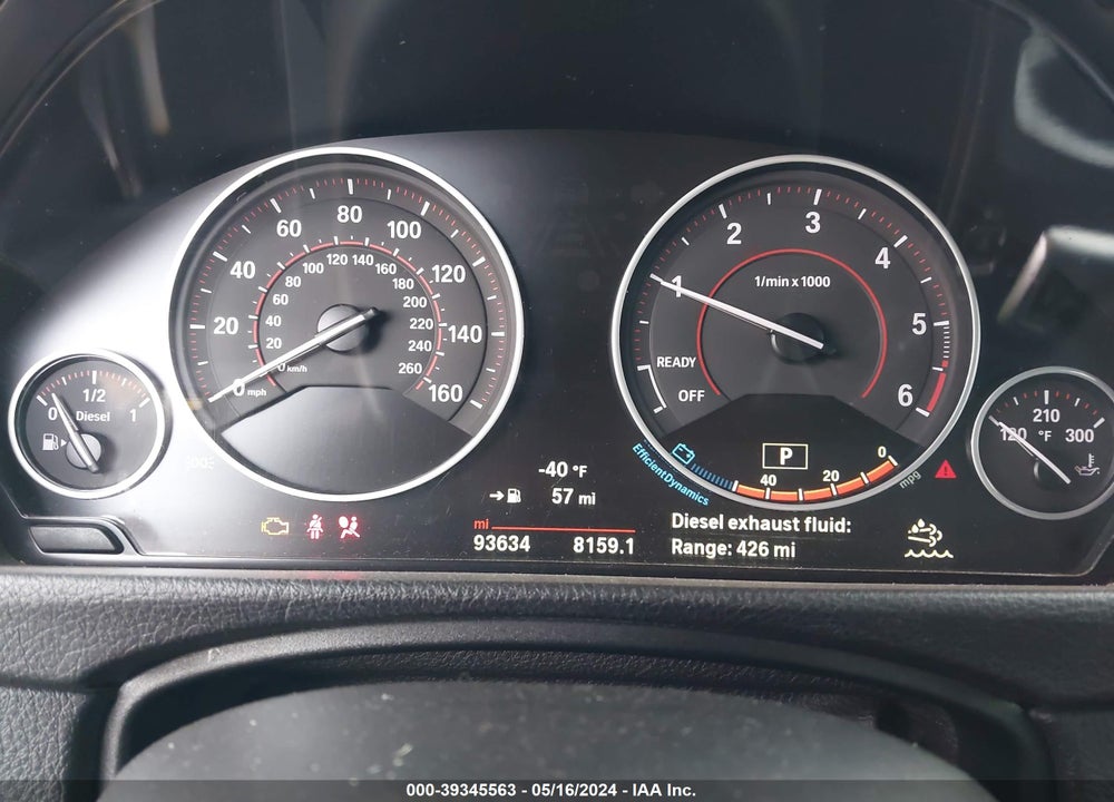 2016 BMW 328D XDRIVE VIN: WBA8J1C50GK458579