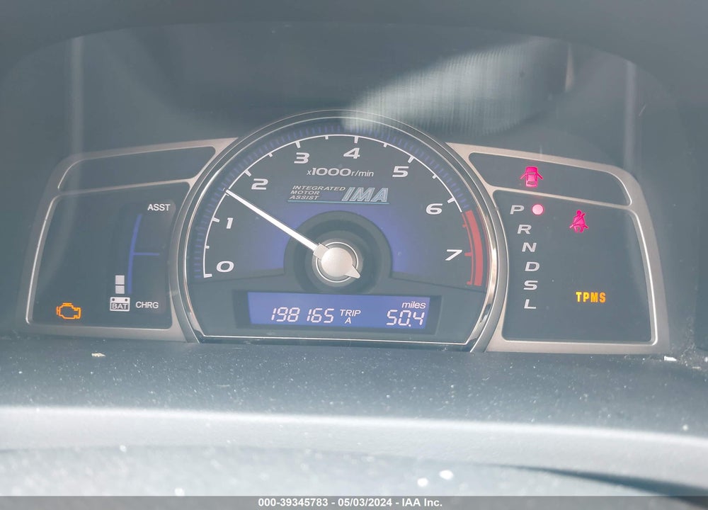 2009 HONDA CIVIC HYBRID VIN: JHMFA36289S017162
