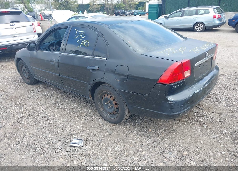 2002 HONDA CIVIC EX VIN: 2HGES26752H548575