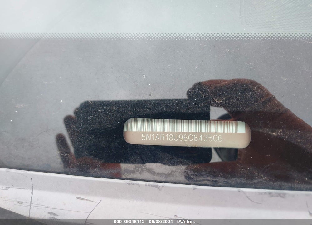 2006 NISSAN PATHFINDER VIN: 5N1AR18U96C643506