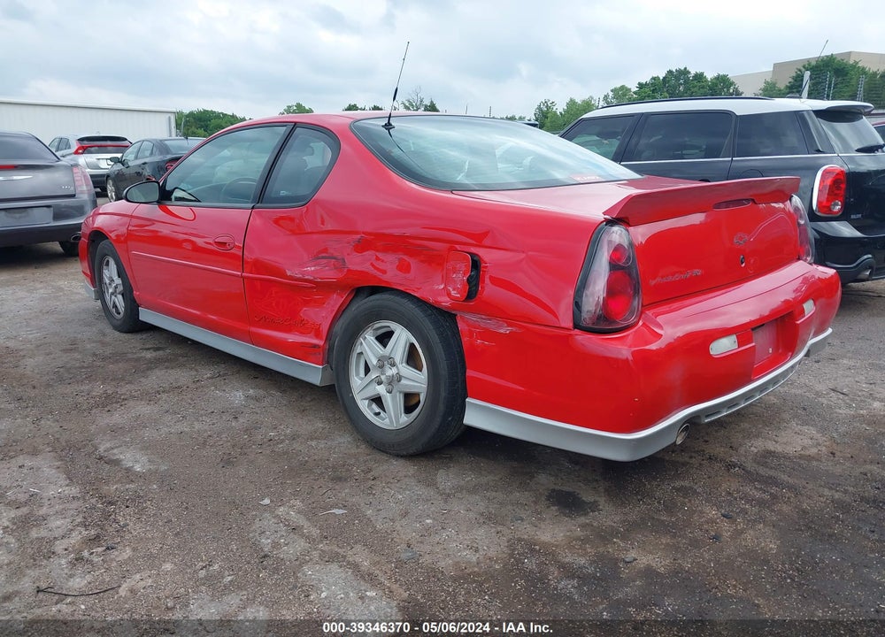 2002 CHEVROLET MONTE CARLO SS VIN: 2G1WX15K829161574