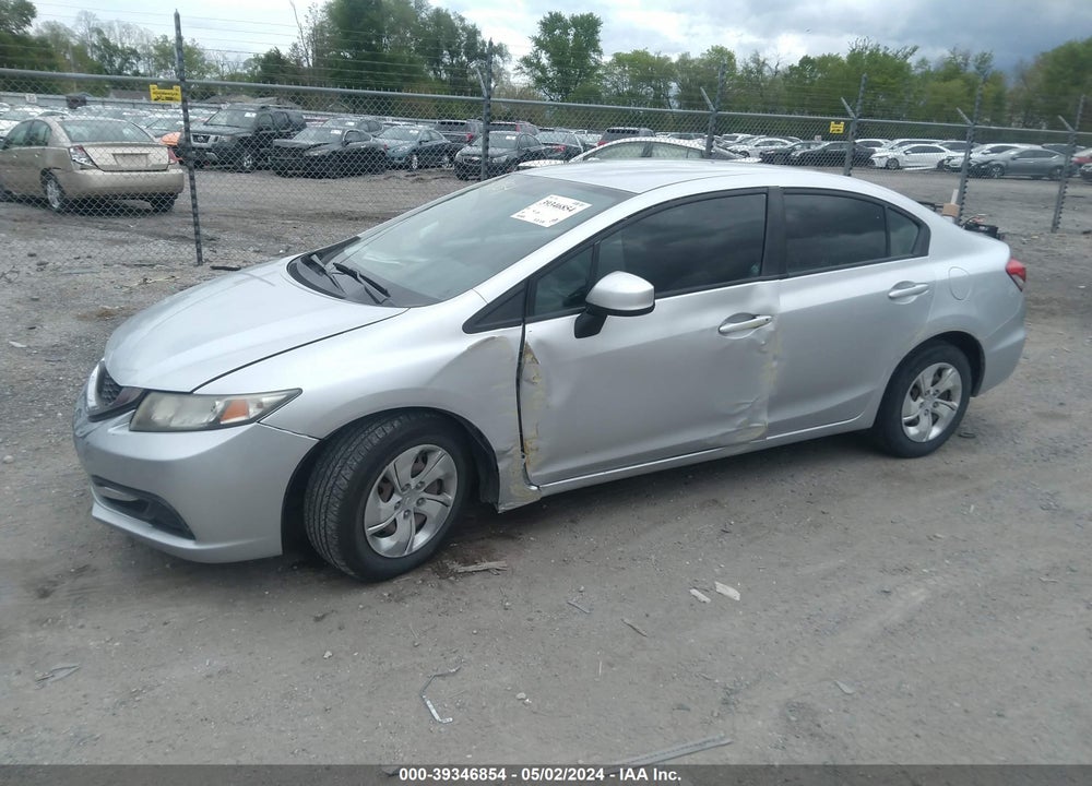 2013 HONDA CIVIC LX VIN: 19XFB2F53DE041433