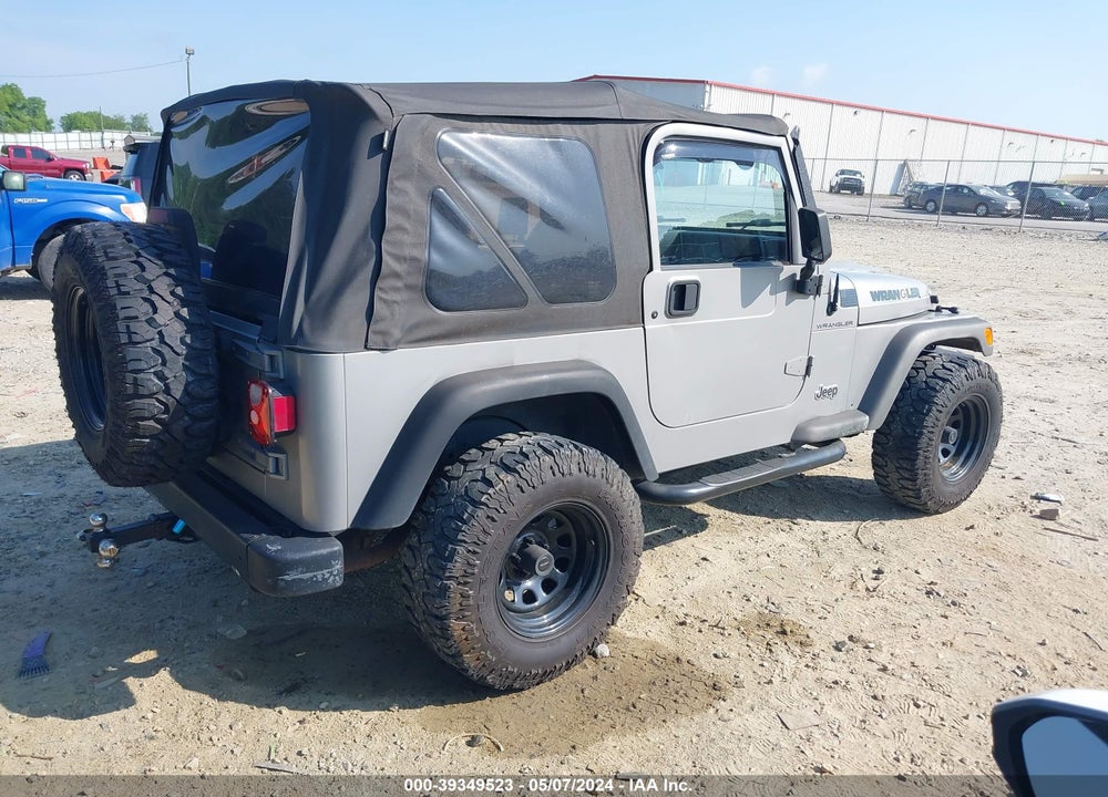 2000 JEEP WRANGLER SE VIN: 1J4FA29P2YP753271